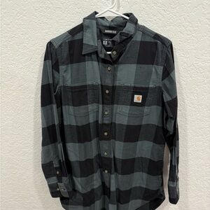 Carhartt Black and Gray Casual Button Down Shirt